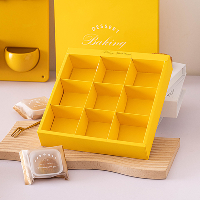 Customizable Dessert Packaging Gift Box For Egg Yolk Puffs Pastries