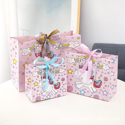 Good price Cute Gift Bag Cartoon Gift Bag Children'S Packaging Bag Unicorn Animal Handbag Paper Bag online