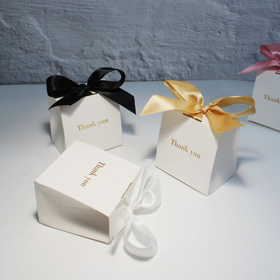 Customizable European Style Candy Boxes Gold Foil Gift Packaging Weddings Party