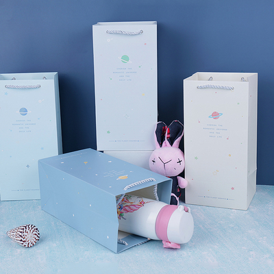 Good price Galactic Cherish Thermos Gift Bag Set Cosmic Planet Print Packaging Beverage Romantic Universe Theme online