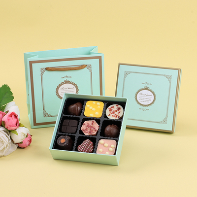 Guter Preis Schatz 9 Stück Schokoladengeschenk Premium Mint Grün Valentinstags-Kollektion Gold Akzent-Box Online