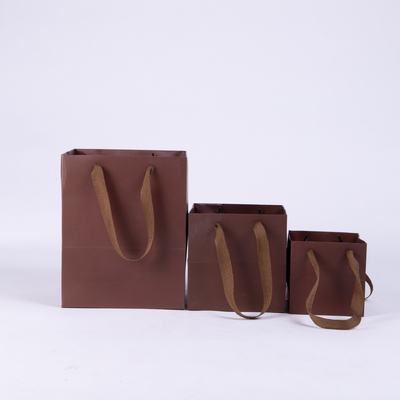 Harga yang bagus Tas Kemasan Hadiah Cokelat Persegi Kantong Kertas Roti Biskuit Tas Belanja Tas Tangan on line