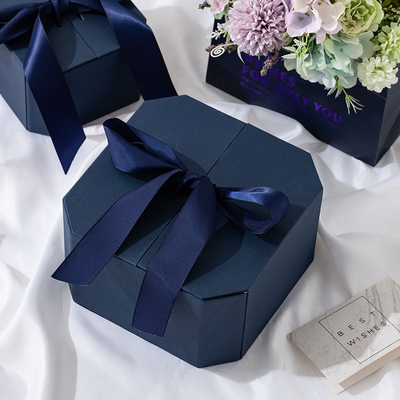 Good price Creative Octagonal Gift Box Empty Packaging For Business Wedding Favors Lipsticks Gifts online