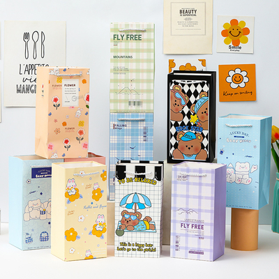 Good price Cute Cartoon Water Cup Storage Paper Bag Small Snack Gift Souvenir Handbag Flower Packaging Gift Bag online