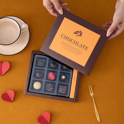 Custom Chocolate Gift Box Inner Tray With UV & Hot Stamping Folding Paper Box