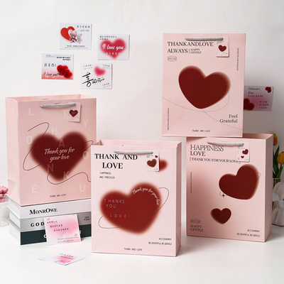 Giá tốt. Túi quà tặng dày dặn ngày Valentine, túi giấy in ấn bao bì tùy chỉnh tinh tế, túi xách tay trực tuyến