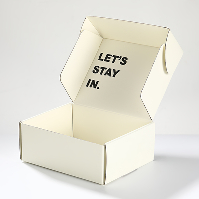Letter Gift Box White Cardboard Flip Top Mailer Box For Clothing Corrugated Packaging