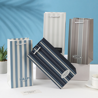 Printed Paper Tote Bags Customizable Packaging For Water Bottles Beverages & Small Gifts
