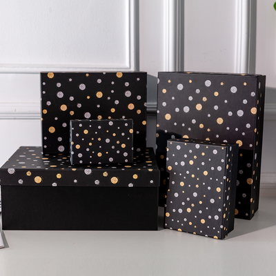 Good price Black Polka Dot Design Gift Box Custom New Style Heaven And Earth Cover Gift Box Holiday Gift Box online