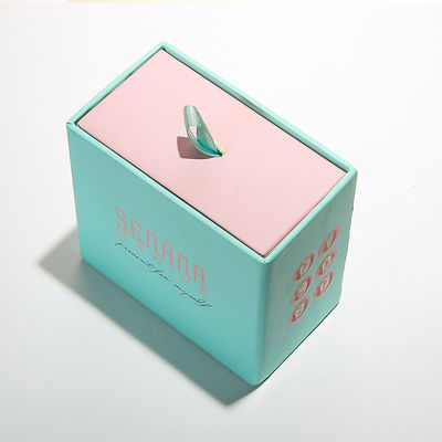 Good price Drawer Gift Box Premium Two Tone Jewelry Cosmetics Packaging Light Blue Lid Pink Base Design Custom Logo Printing online