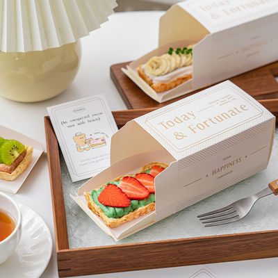 Harga yang bagus Gold Foil Dessert Box Set Premium French Tart Mousse Packaging Gift Card Included on line