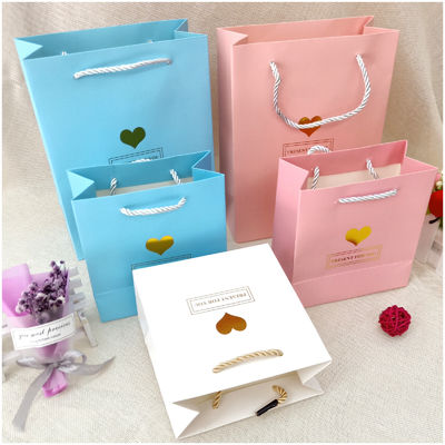 Harga yang bagus Gold-Stamped Heart Jewelry Handbag Gift Bag Souvenir Handbag Small Gift Bag Paper Bag Packaging on line