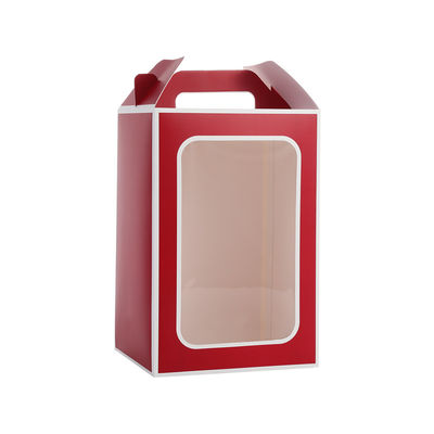 Windowed Foldable Gift Box Transparent Packaging Handheld Box For Dolls Flowers And Gifts