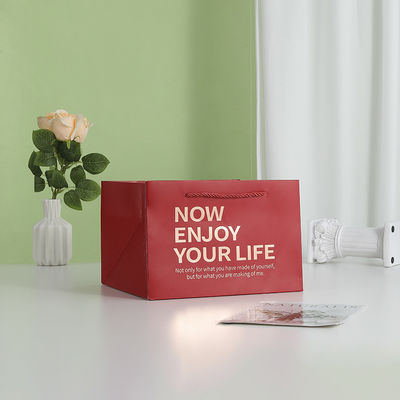 Custom Paper Box Hot Stamped Square Gift Bag Ideal For Festival Flowers Cosmetics & Gifts