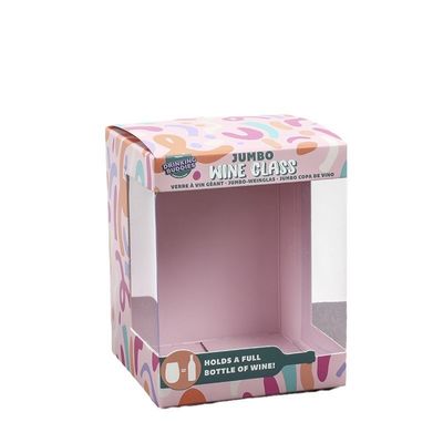 Guter Preis Geschenkbox Pink Wellpappe Fenster Verpackung Lustige Party Präsentationsbox Online