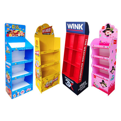 Goede prijs Supermarkt Papieren Plank Haak Vloer Display Rek Cosmetica Papieren Display Rek Snacks Speelgoed Display Rek online