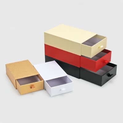 Harga yang bagus Set Kotak Hadiah Laci Minimalis Pegangan Tarik Emas Premium Cetak Logo Kustom Untuk Pemberian Hadiah Perusahaan on line