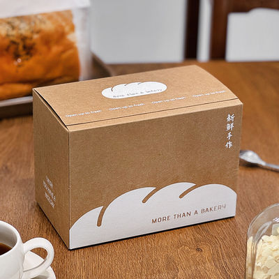 Custom Kraft Paper Toast Bag Bread Packaging Box Tear Open Box For Bagels Sliced Bread Ideal For Bakery Blind Boxes