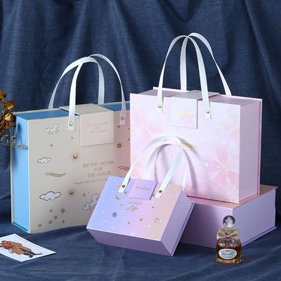 Harga yang bagus Set Kotak Hadiah Hari Valentine Surprise Packaging Handmade Pastel Printing Carry Handle Design Pacar Kotak Hadiah on line