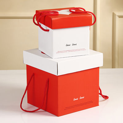 Bon prix Boîte cadeau à main de l'amour Boîte d'emballage de collations carré du jour de la Saint-Valentin Boîte à bonbons Boîte en papier en forme de cœur en ligne
