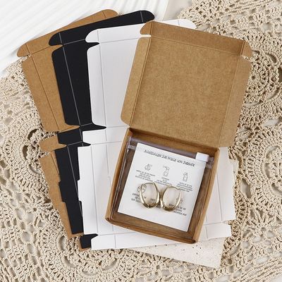 Giá tốt. Kraft giấy đồ trang sức bao bì hộp vòng cổ vòng tai hộp bán buôn hộp gấp trực tuyến
