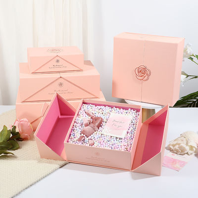 Harga yang bagus Kotak Hadiah Buka Ganda untuk Hari Valentine Cina Kotak Hadiah Kosong untuk Pengemasan Hadiah Liburan on line