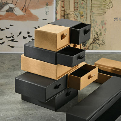ราคาดี Drawer-Type Jewelry Box Ring Necklace Box Kraft Paper Earring Bracelet Packaging Box Jewelry Box ออนไลน์