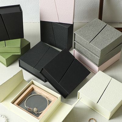 قیمت خوب جعبه هدیه جواهرات با دو بازشو، جعبه بسته بندی دستبند کریستالی، انگشتر، گردنبند، سنجاق سینه، جعبه بسته بندی جواهرات آنلاین