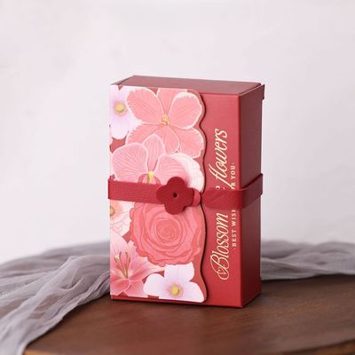 Floral Wedding Favor Box Premium Candy Packaging Ribbon Tied Elegant Gift Boxes