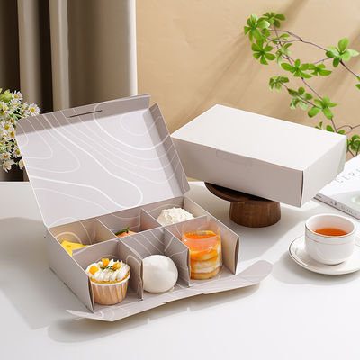 Pastry Grid Box Set Cell Dessert Packaging System Premium Kraft Paper Transparent Window Design Bakery Display Boxes