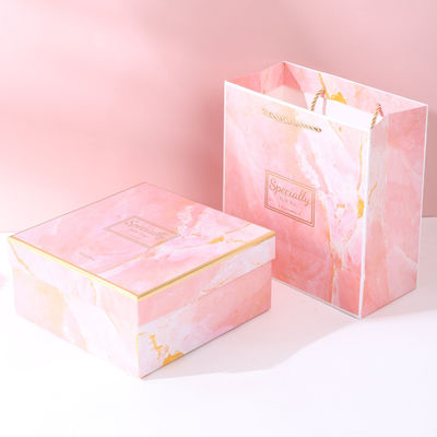 Custom Rigid Gift Boxes High End Business Souvenir Boxes Universal Birthday Gift Boxes With Marble Design 