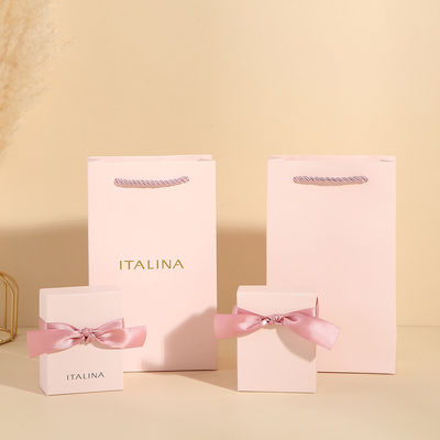 Custom Printed Jewelry Boxes With Satin Ribbon Packaging For Necklaces Rings & Accessories Luxury Gift Boxes For Jewelry Storage