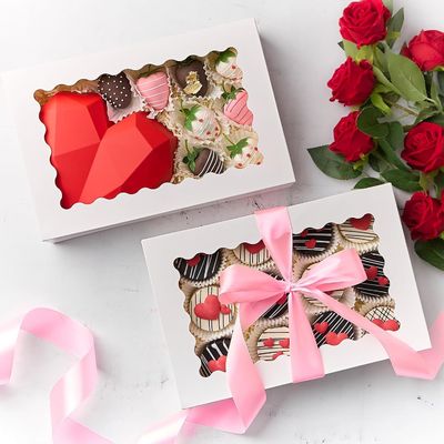 Good price Windowed Rectangle Bakery Box Transparent Display Packaging for Macarons Chocolate Cakes Cushioned Interior Premium Dessert Gift Box online