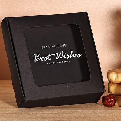 Good price Transparent Kraft Paper Gift Boxes With Windows Folding Packaging Boxes Food Packaging Boxes With Printed Logos online