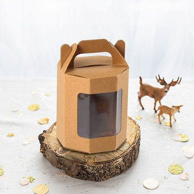 Guter Preis Custom Kraft Paper Octagon Gift Box With Clear Window: Printed Visible Packaging For Gifts & Specialty Items Online